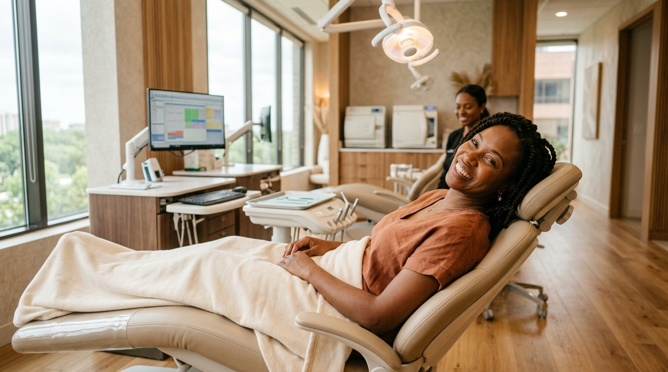 Futuristic dental suite